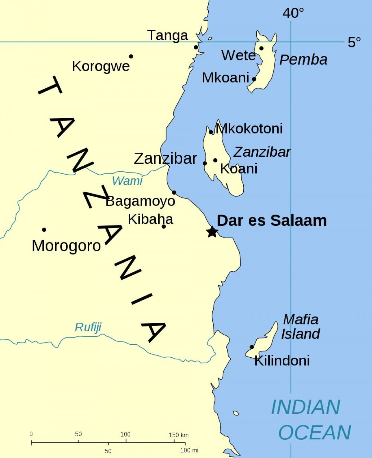 Pemba Island Tanzania Mapa Tanzania Islas Mapa Este De Frica Frica   Pemba Island Tanzania Mapa 