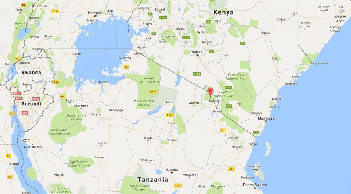 tanzania ubicación en el mapa del mundo