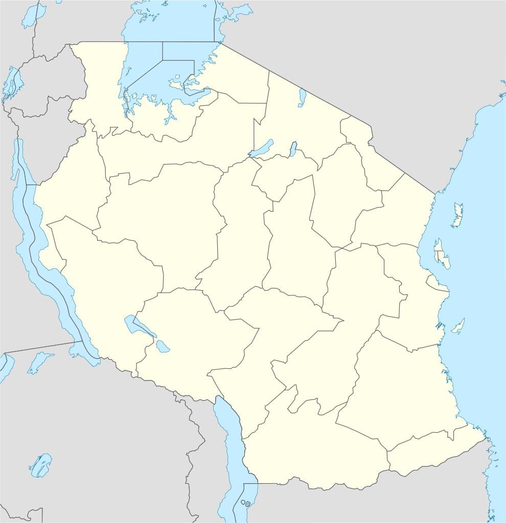 Mapa de tanzania vector