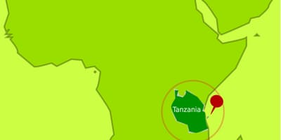 Mapa de la mafia de la isla de tanzania
