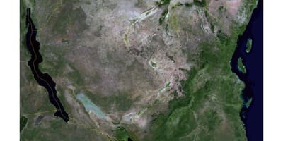 Mapa de satélite de tanzania