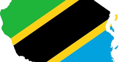 Mapa de la bandera de tanzania