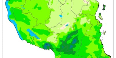 Mapa de tanzania climático