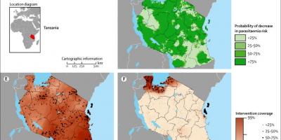 Mapa de tanzania malaria 