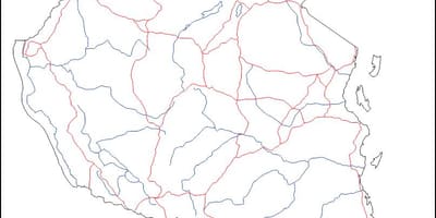 Mapa en blanco de tanzania