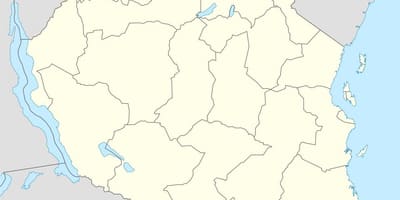 Mapa de tanzania vector