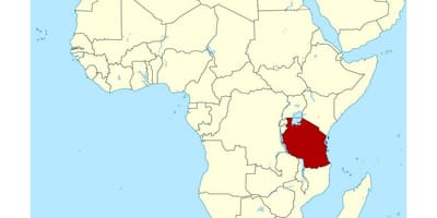 Mapa de ubicación de tanzania en el mundo 